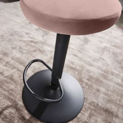 Wohnen Hocker<Höhenverstellbarer Design Barhocker in Rosa Samt - Joker