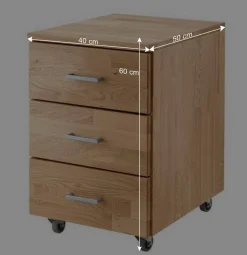 Wohnen Tische<Höhenverstellbarer Schreibtisch aus Wildeiche - Rosenna