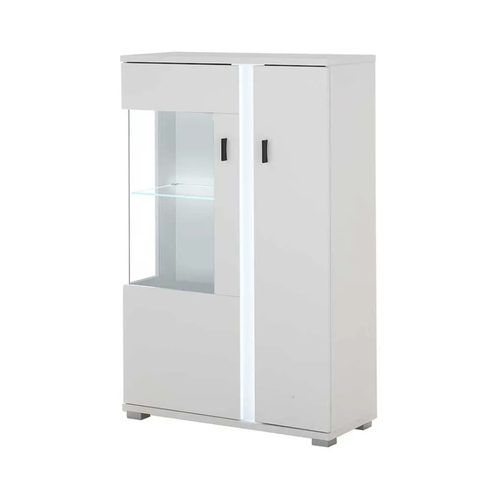 Wohnen Wohnwände<Highboard & TV Board & Wandboard mit LED - Tirol (dreiteilig)