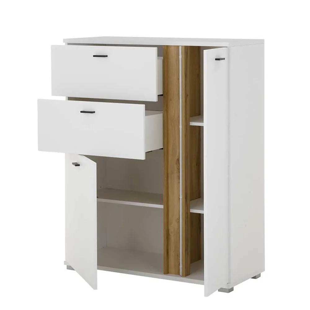 Wohnen Wohnwände<Highboard & TV Lowboard & Wandboard Set - Racelyn (dreiteilig)