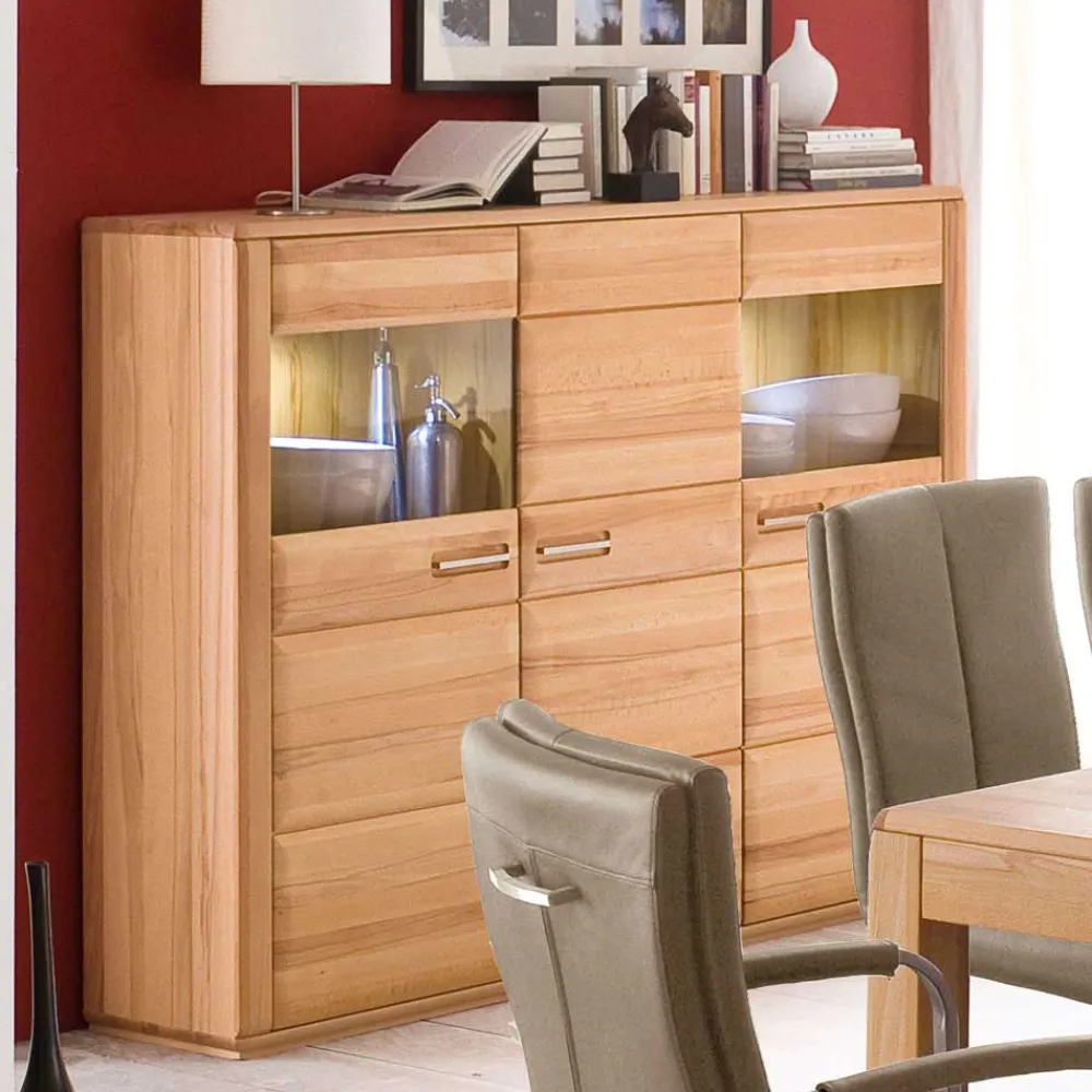Wohnen Highboards|Kommoden<Highboard Athias aus Kernbuche