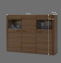 Wohnen Highboards|Kommoden<Highboard Athias aus Kernbuche
