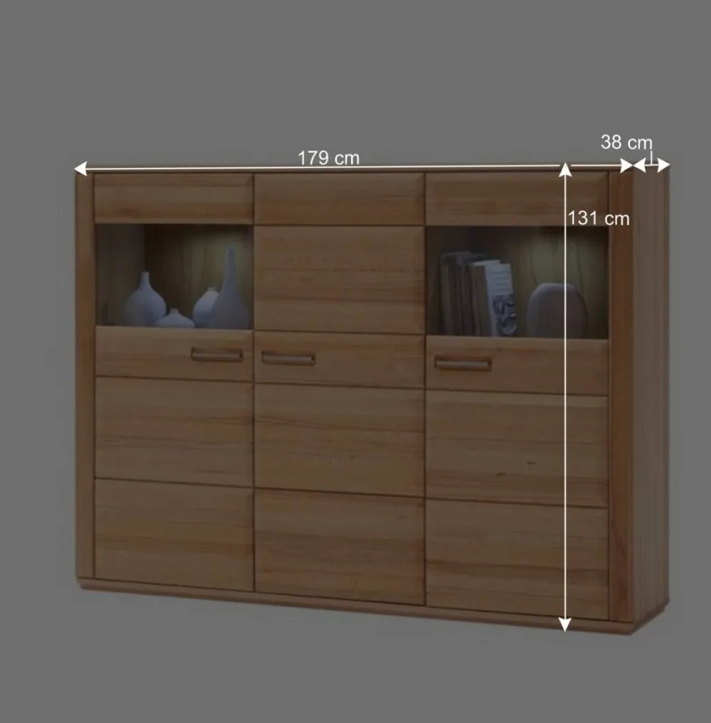 Wohnen Highboards|Kommoden<Highboard Athias aus Kernbuche