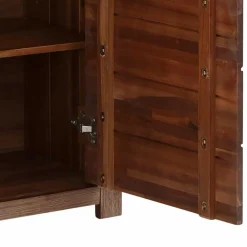 Wohnen Highboards|Vitrinen<Highboard aus Akazie Massivholz und Glas - Ruffes