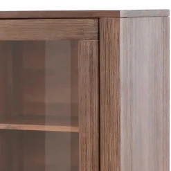 Wohnen Highboards|Vitrinen<Highboard aus Akazie Massivholz und Glas - Ruffes