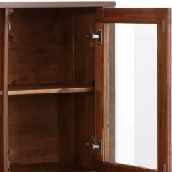 Wohnen Highboards|Vitrinen<Highboard aus Akazie Massivholz und Glas - Ruffes
