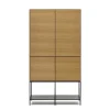 Wohnen Vitrinen<Highboard in Eichefarben und Anthrazit - Utperio