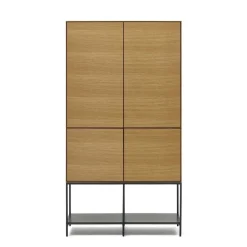 Wohnen Vitrinen<Highboard in Eichefarben und Anthrazit - Utperio
