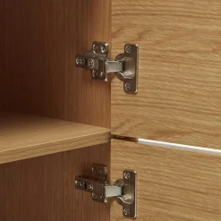 Wohnen Vitrinen<Highboard in Eichefarben und Anthrazit - Utperio