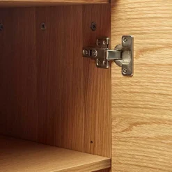 Wohnen Vitrinen<Highboard in Eichefarben und Anthrazit - Utperio