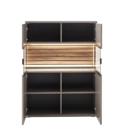 Wohnen Highboards|Vitrinen<Highboard in Grau - Teorina
