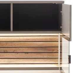 Wohnen Highboards|Vitrinen<Highboard in Grau - Teorina