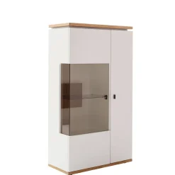 Wohnen Highboards|Vitrinen<Highboard in Soft White und Wildeiche - Yordyn