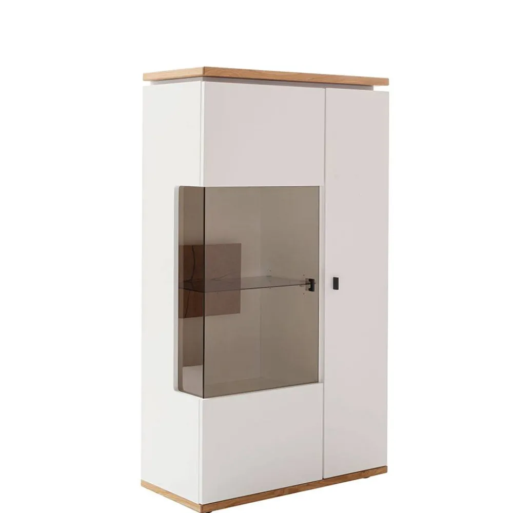 Wohnen Highboards|Vitrinen<Highboard in Soft White und Wildeiche - Yordyn