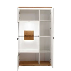 Wohnen Highboards|Vitrinen<Highboard in Soft White und Wildeiche - Yordyn