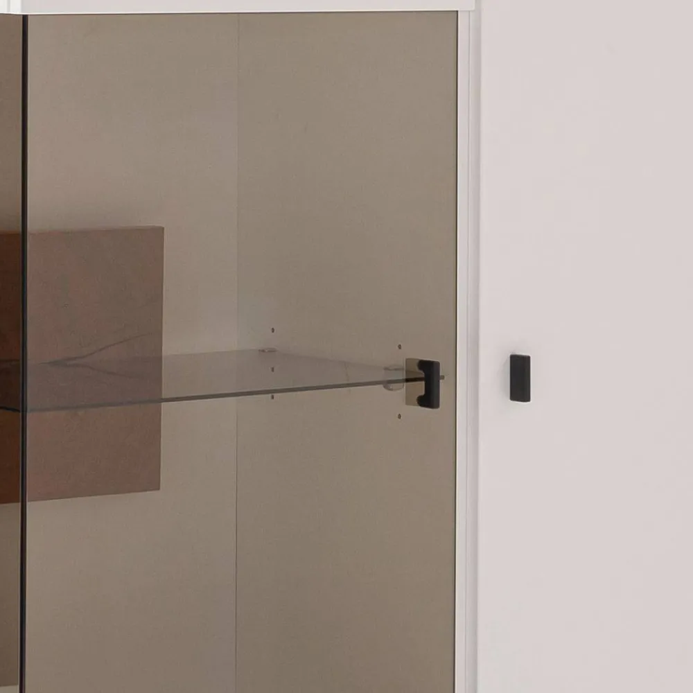 Wohnen Highboards|Vitrinen<Highboard in Soft White und Wildeiche - Yordyn
