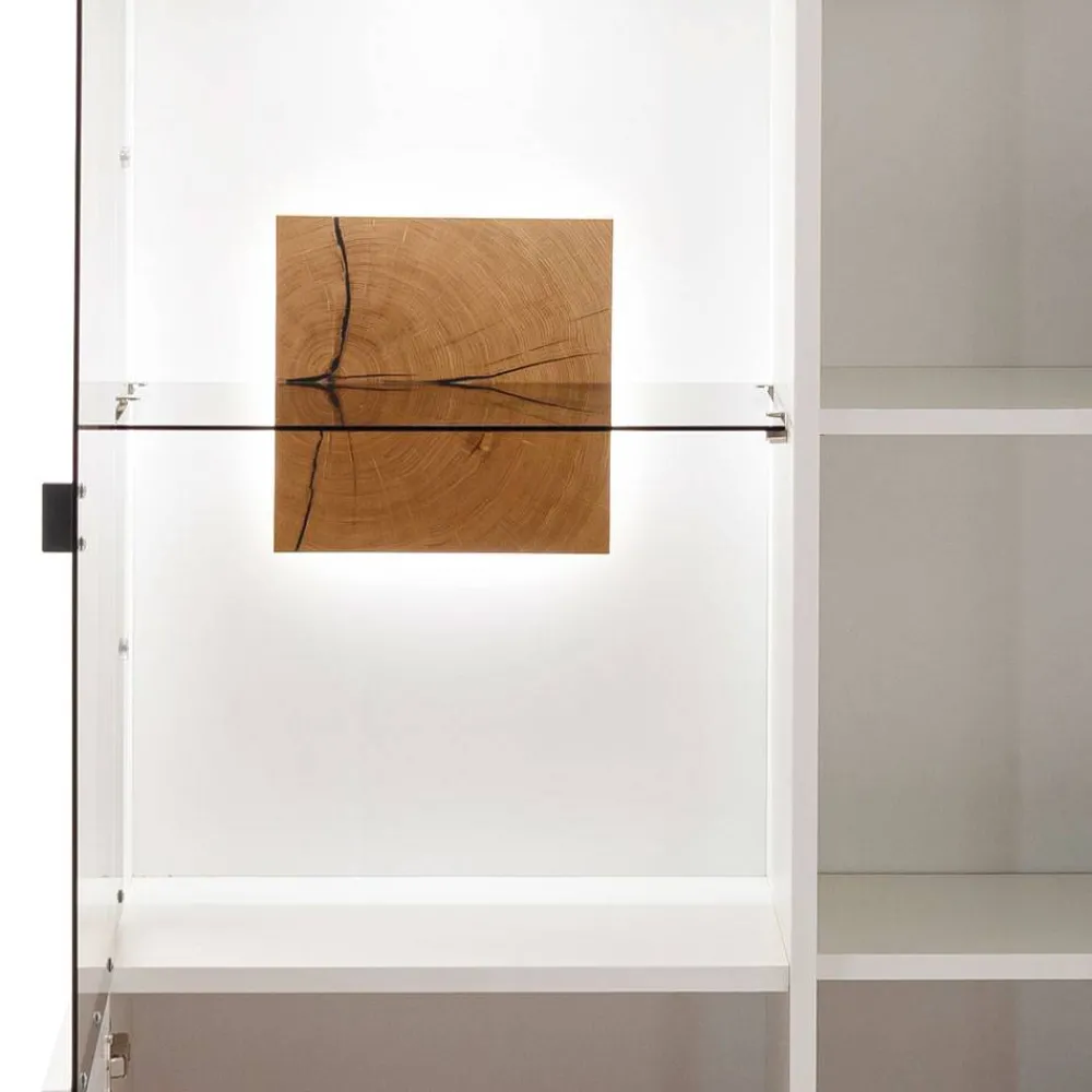 Wohnen Highboards|Vitrinen<Highboard in Soft White und Wildeiche - Yordyn