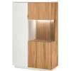 Wohnen Vitrinen<Highboard in Weiß und Eiche Bianco - Miloris