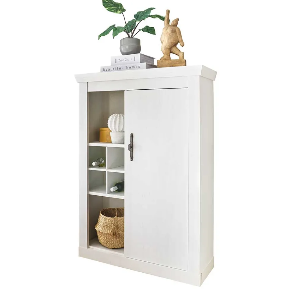 Wohnen Highboards<Highboard in weißer Holzoptik Pinie - Liancos