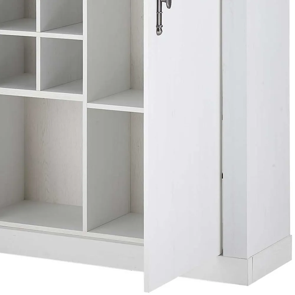 Wohnen Highboards<Highboard in weißer Holzoptik Pinie - Liancos