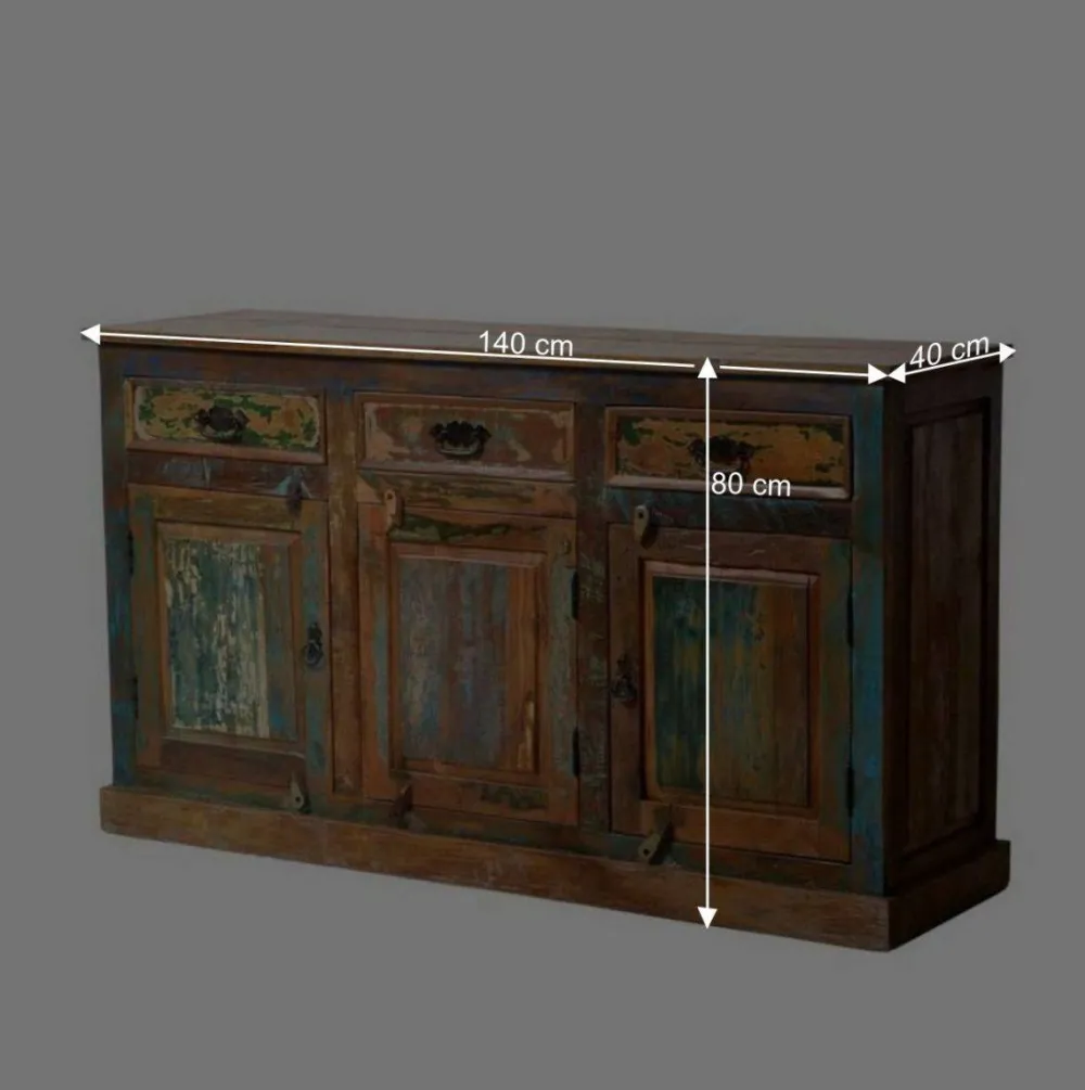 Wohnen Sideboards<Highboard Jamaica im Shabby Chic Design