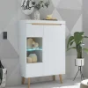Wohnen Highboards|Vitrinen<Highboard mit Glas im Skandi Design - Ginko