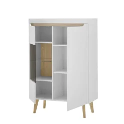 Wohnen Highboards|Vitrinen<Highboard mit Glas im Skandi Design - Ginko