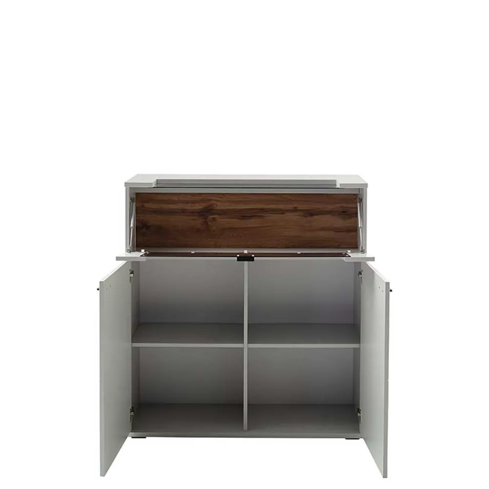 Wohnen Highboards<Highboard mit Glas Klappe & zwei Türen - Apulco