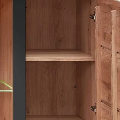 Wohnen Highboards|Vitrinen<Highboard mit Glaseinsatz und LED Beleuchtung - Latenda