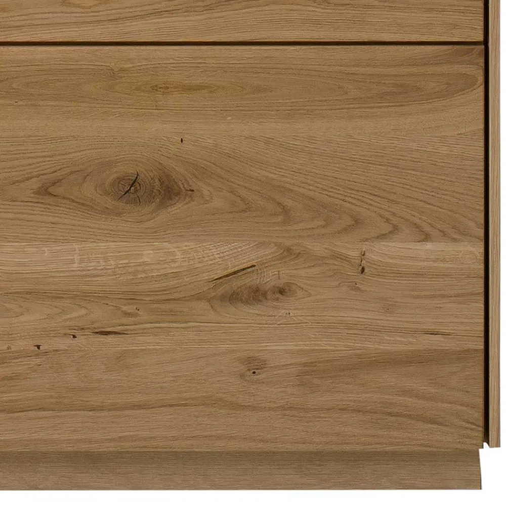 Wohnen Vitrinen|Schränke<Highboard mit Glaseinsatz aus Wildeiche massiv - Millena