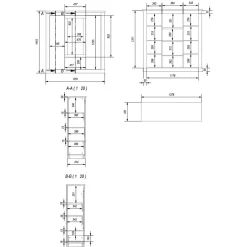 Wohnen Highboards<Highboard mit Glaseinsatz mit Metallgriffen - Buleta