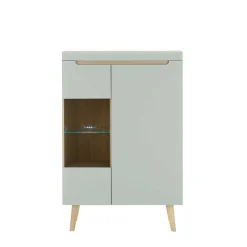 Wohnen Vitrinen<Highboard mit Glaseinsatz - Armina