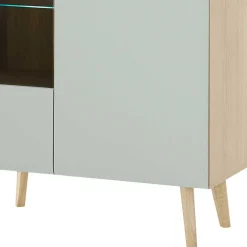 Wohnen Vitrinen<Highboard mit Glaseinsatz - Armina