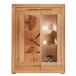 Wohnen Highboards|Schränke<Highboard mit Glaseinsatz aus geölter Kernbuche - Sarosca