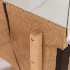 Wohnen Highboards|Vitrinen<Highboard Vitrine aus Eiche und Glas - Masicuri