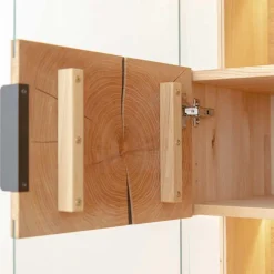 Wohnen Highboards|Vitrinen<Highboard Vitrine aus Eiche und Glas - Masicuri