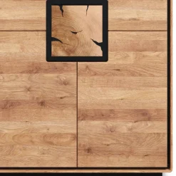 Wohnen Vitrinen<Highboard Vitrine aus Wildeiche Massivholz - Shipper