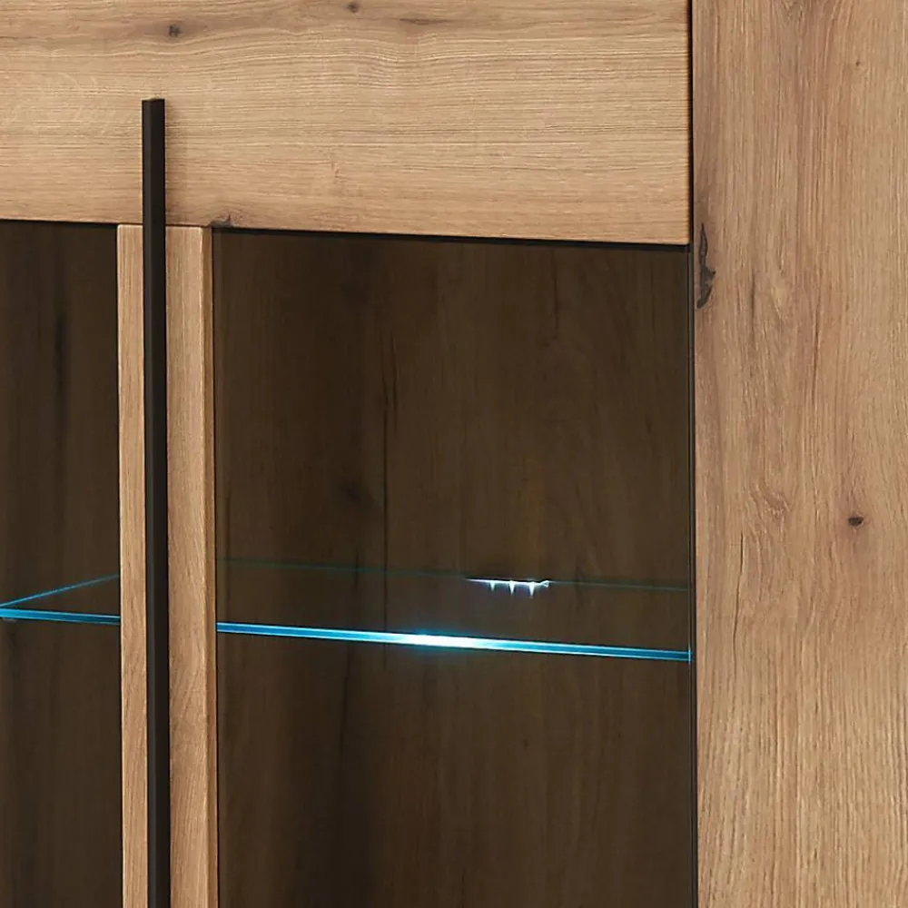 Wohnen Highboards<Highboard Vitrine in Eiche Dekor - Brocus