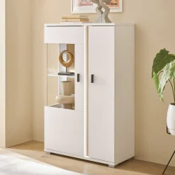 Wohnen Highboards|Vitrinen<Highboard Vitrine mit LED Beleuchtung - Racelyn