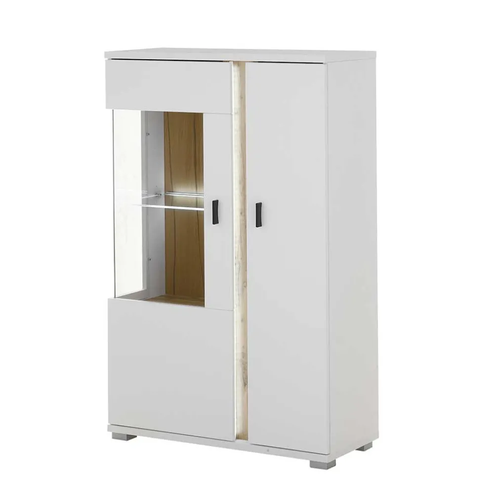 Wohnen Highboards|Vitrinen<Highboard Vitrine mit LED Beleuchtung - Racelyn