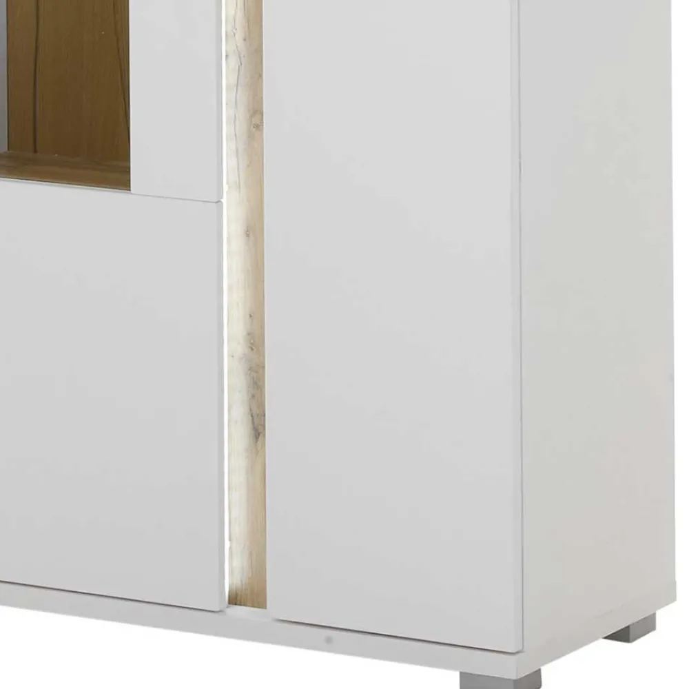 Wohnen Highboards|Vitrinen<Highboard Vitrine mit LED Beleuchtung - Racelyn