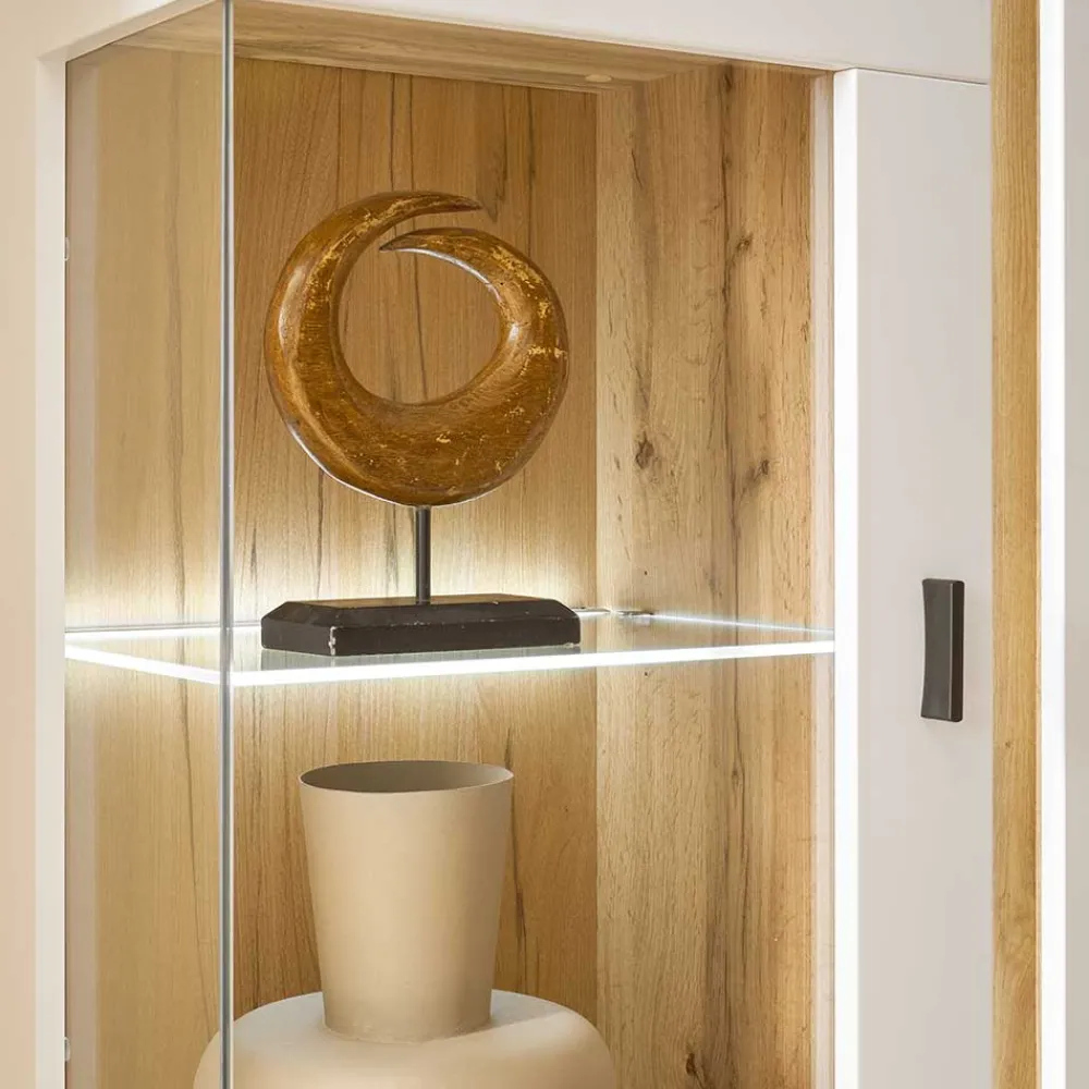 Wohnen Highboards|Vitrinen<Highboard Vitrine mit LED Beleuchtung - Racelyn