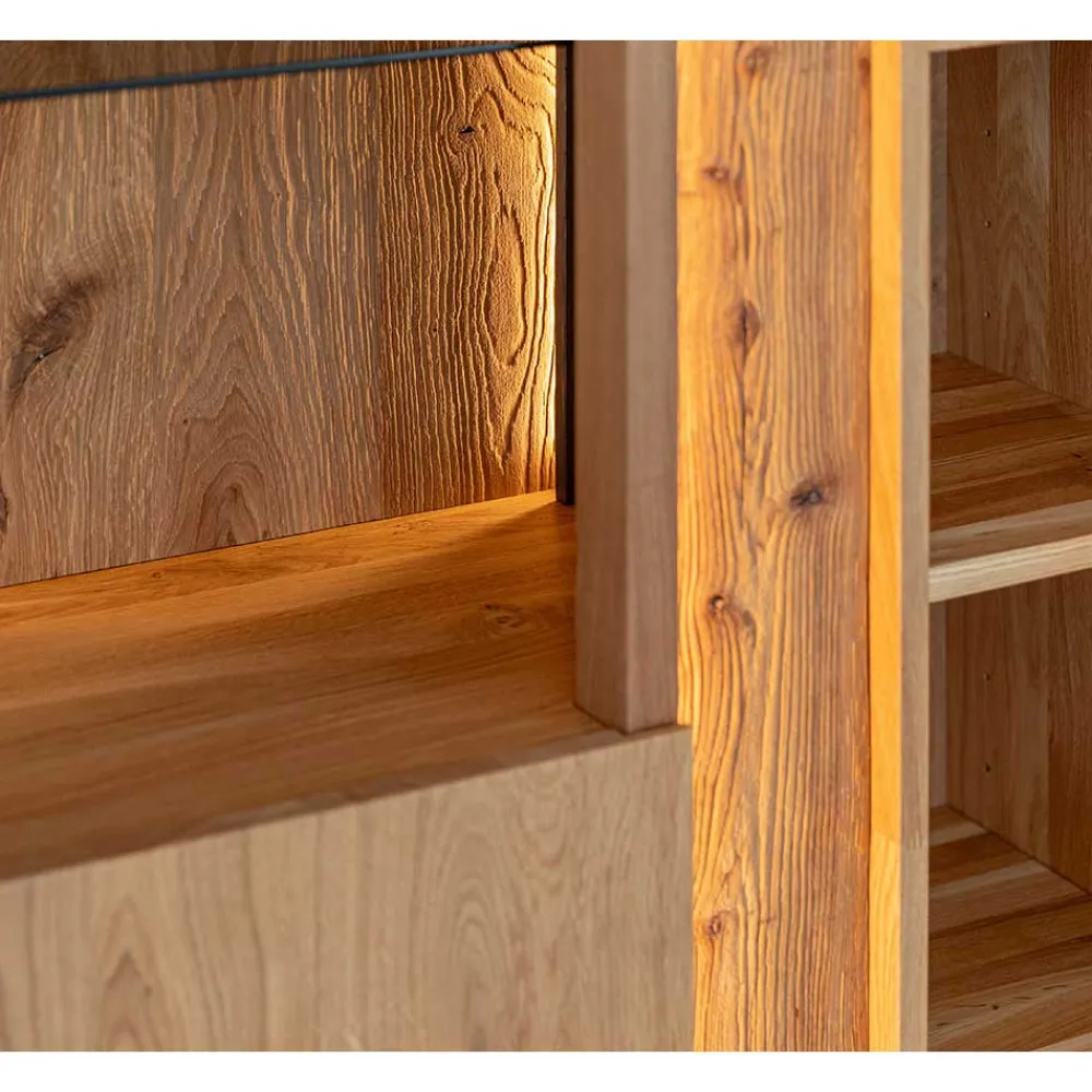 Wohnen Highboards|Vitrinen<Highboard Vitrine mit LED Beleuchtung - Cocondar