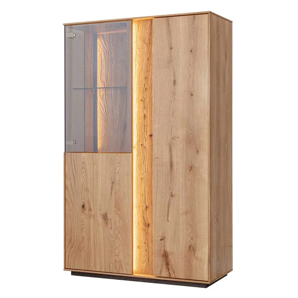 Wohnen Highboards|Vitrinen<Highboard Vitrine mit LED Beleuchtung - Cocondar