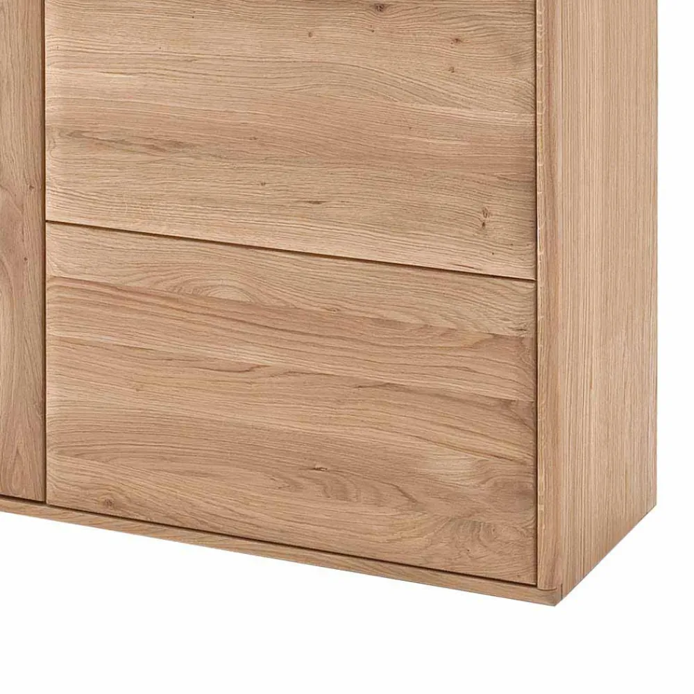 Wohnen Highboards|Kommoden<Highboard Vitrine Vernella aus Eiche hell geölt