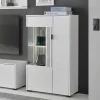Wohnen Vitrinen<Highboard-Vitrine in Weiß - Dualkos