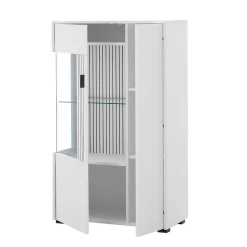 Wohnen Vitrinen<Highboard-Vitrine in Weiß - Dualkos