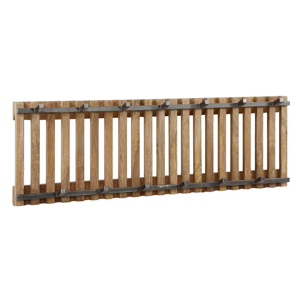 Wohnen Garderoben<Hängegarderobe in Mangoholz Sandfarben - Imparacta