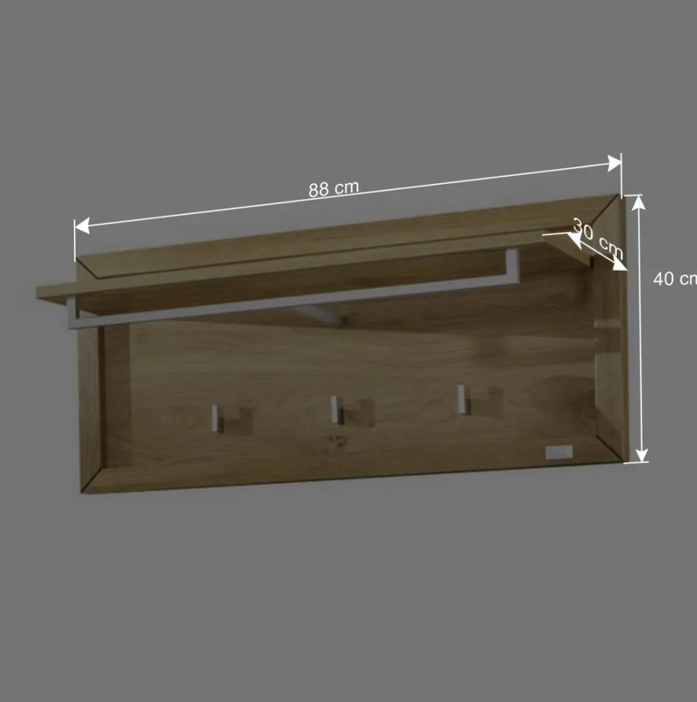 Wohnen Garderoben<Hängegarderobe Natrius aus Wildeiche Massivholz