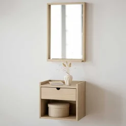 Wohnen Garderoben<Hänge-Kommode & Spiegel Set - Pluta (zweiteilig)